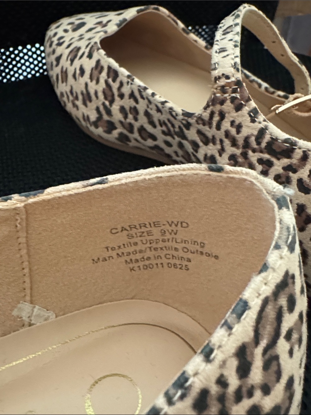 Journee Collection Leopard Print Mary Jane Flats - Beige/Black - Picture 3 of 4